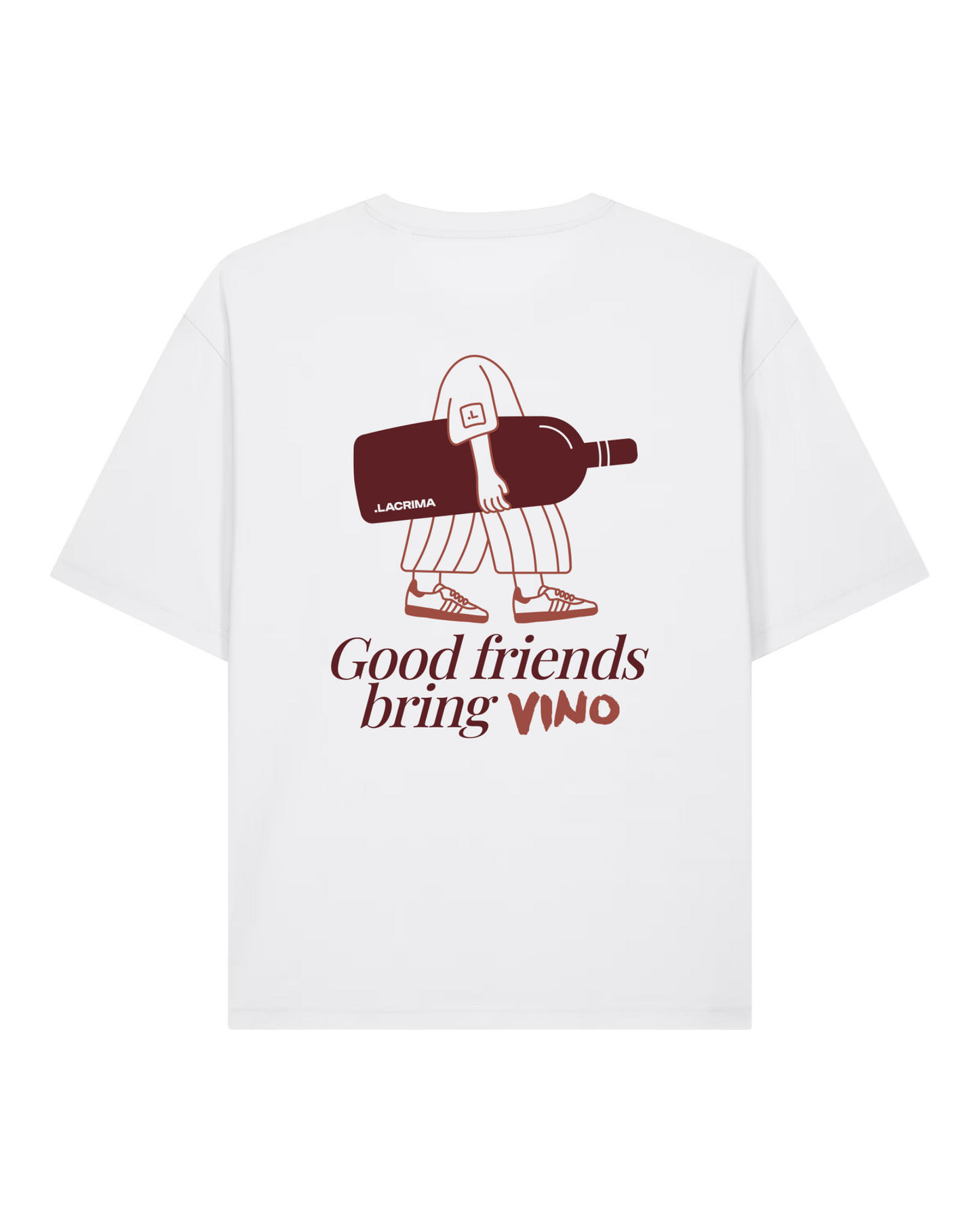 Camiseta Lacrima – Good friends bring VINO