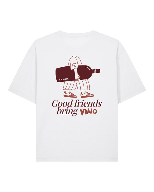 Camiseta Lacrima – Good friends bring VINO
